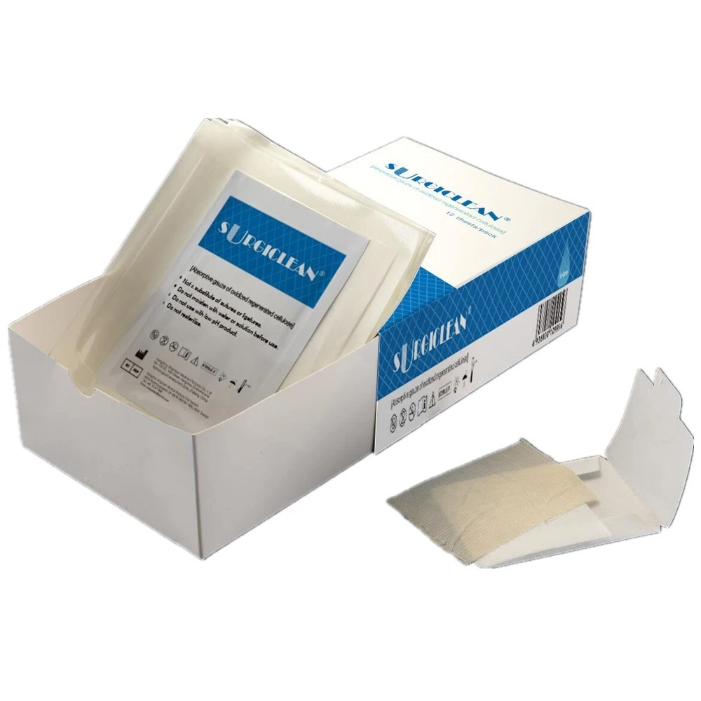 Wound Care Bandage Absorbable Hemostatic Gauze for Hemostasis with Regenerated Cellulose Material