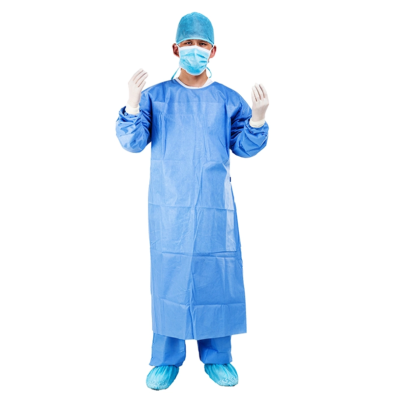 Non Woven Doctor Nurse Medical Surgical Gown Manufacturer Supply Disposable Sterile Standard Hospital Clothes